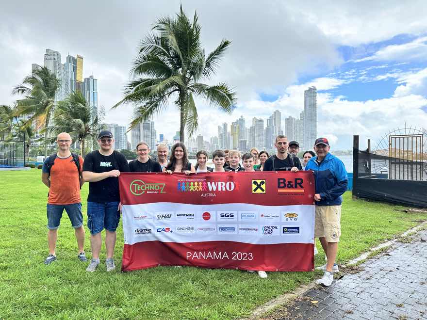 The WRO Austria team at the 2023 World Final in Panama